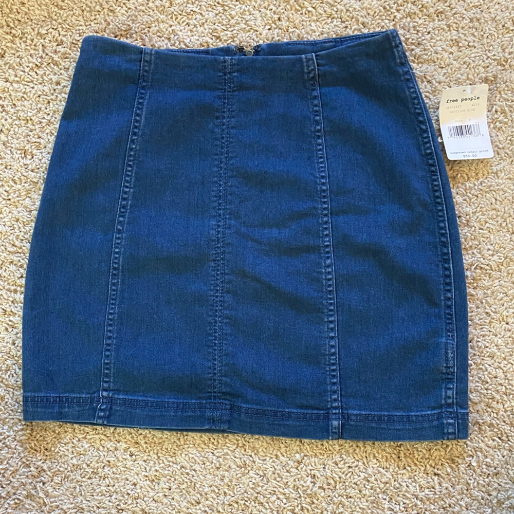 Free People Jeaned Skirt - Picture 2 of 8